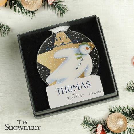 Personalised The Snowman Acrylic Decoration Extra Image 1